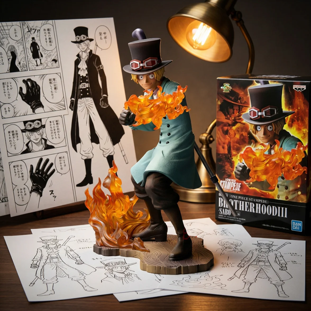 海贼王 DXF STAMPEDE 火焰羁绊 萨博-15CM