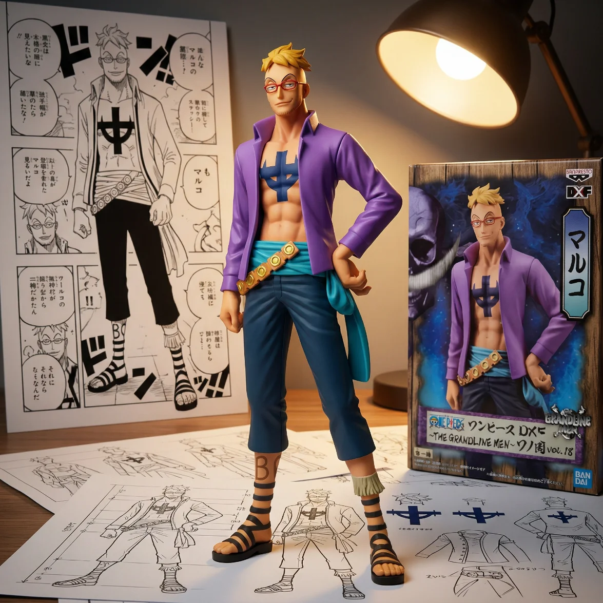 海贼王 DXF 和之国 马尔科-17CM