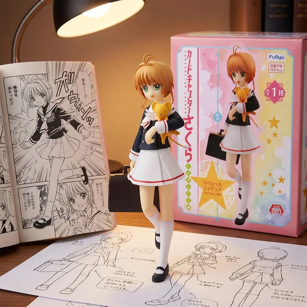 魔卡少女樱 FURYU 木之本樱 校服 有小可-18CM