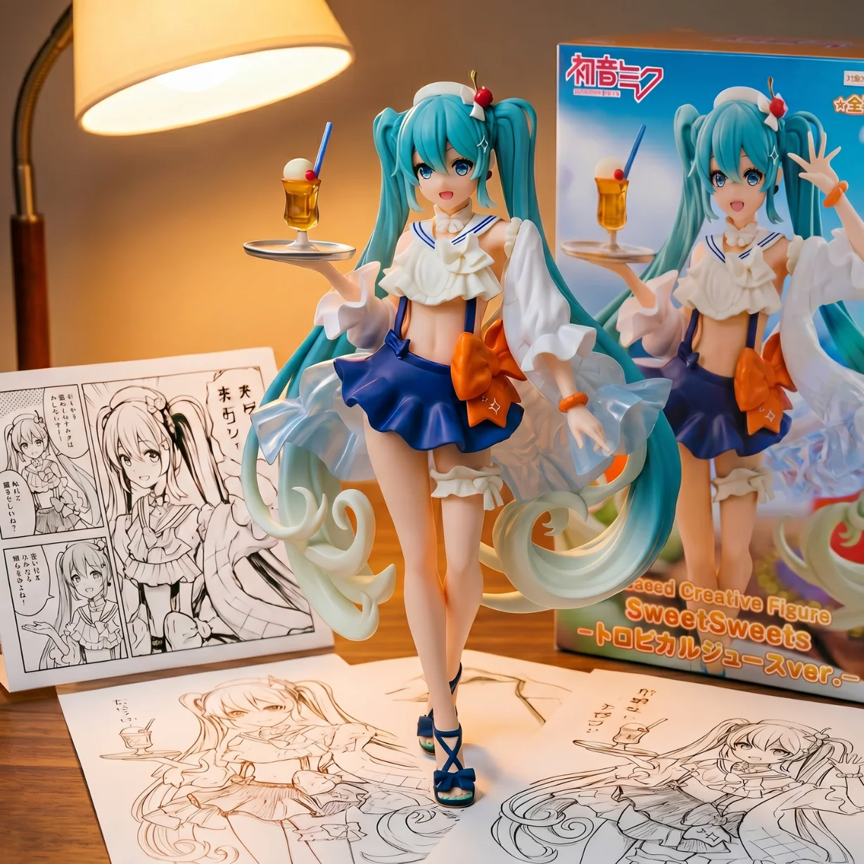 初音未来 FURYU 甜点 热带果汁-17CM
