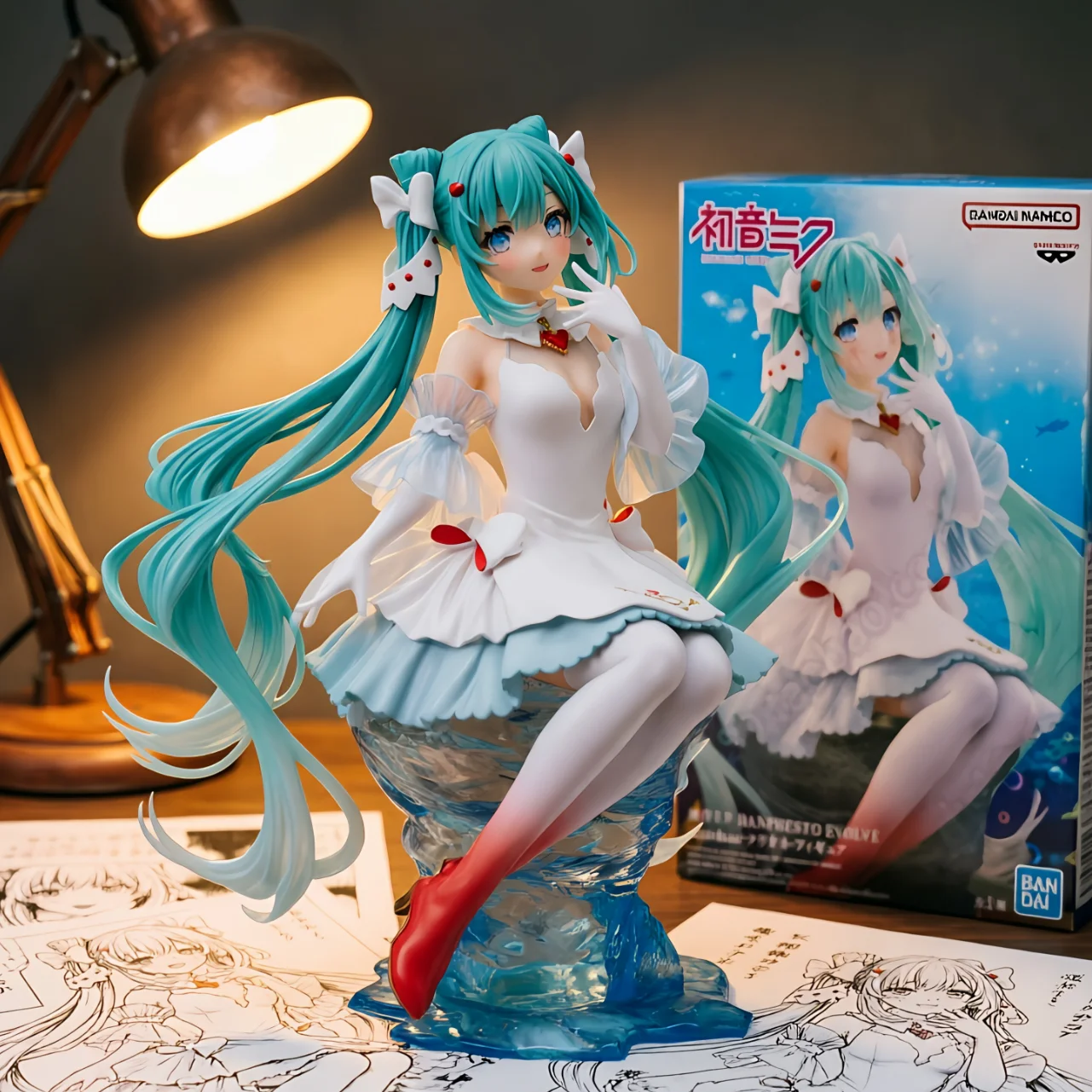 初音未来 眼镜厂 EVO 裸海蝶 冰海天使-18CM