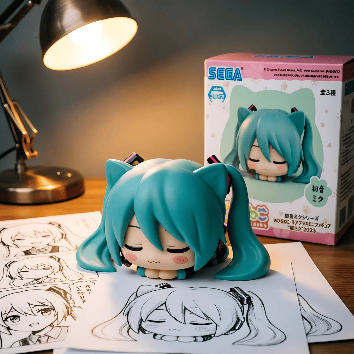 初音未来 午睡猫咪 原色-5CM