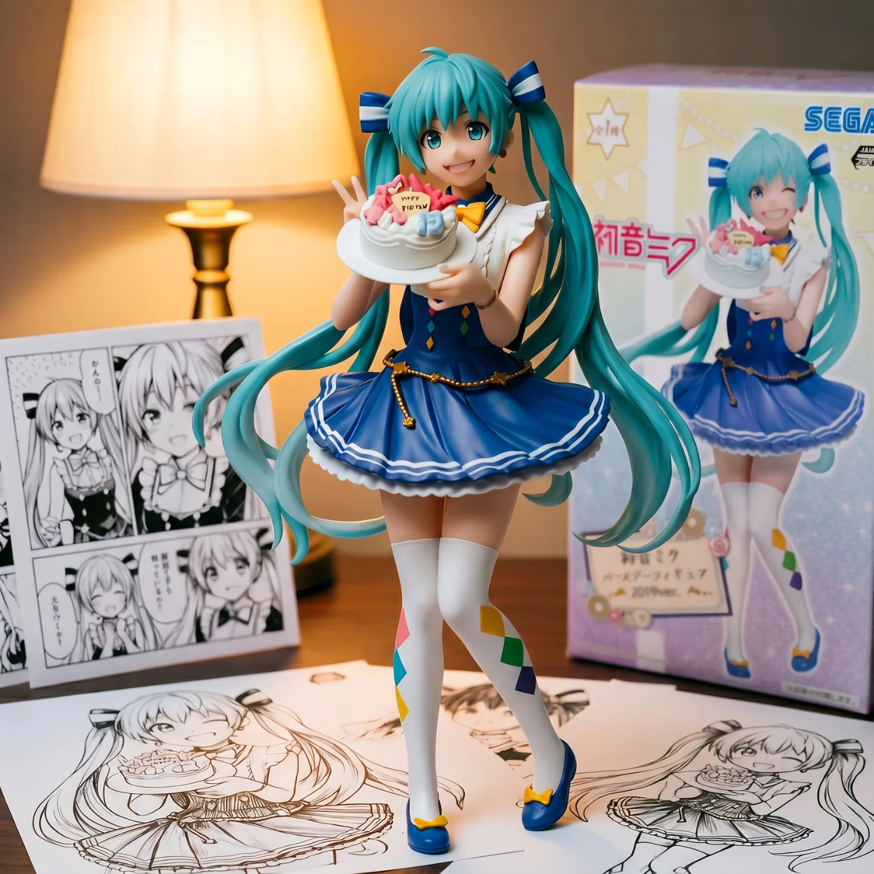 初音未来 TAITO 生日蛋糕 眯眼-18CM
