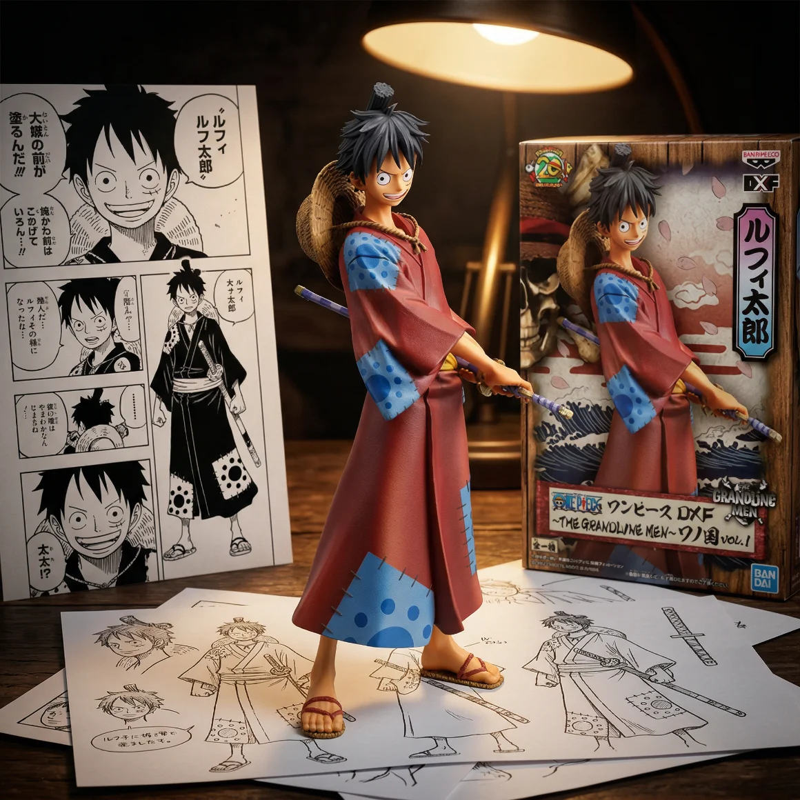 海贼王 武士 路飞-16CM