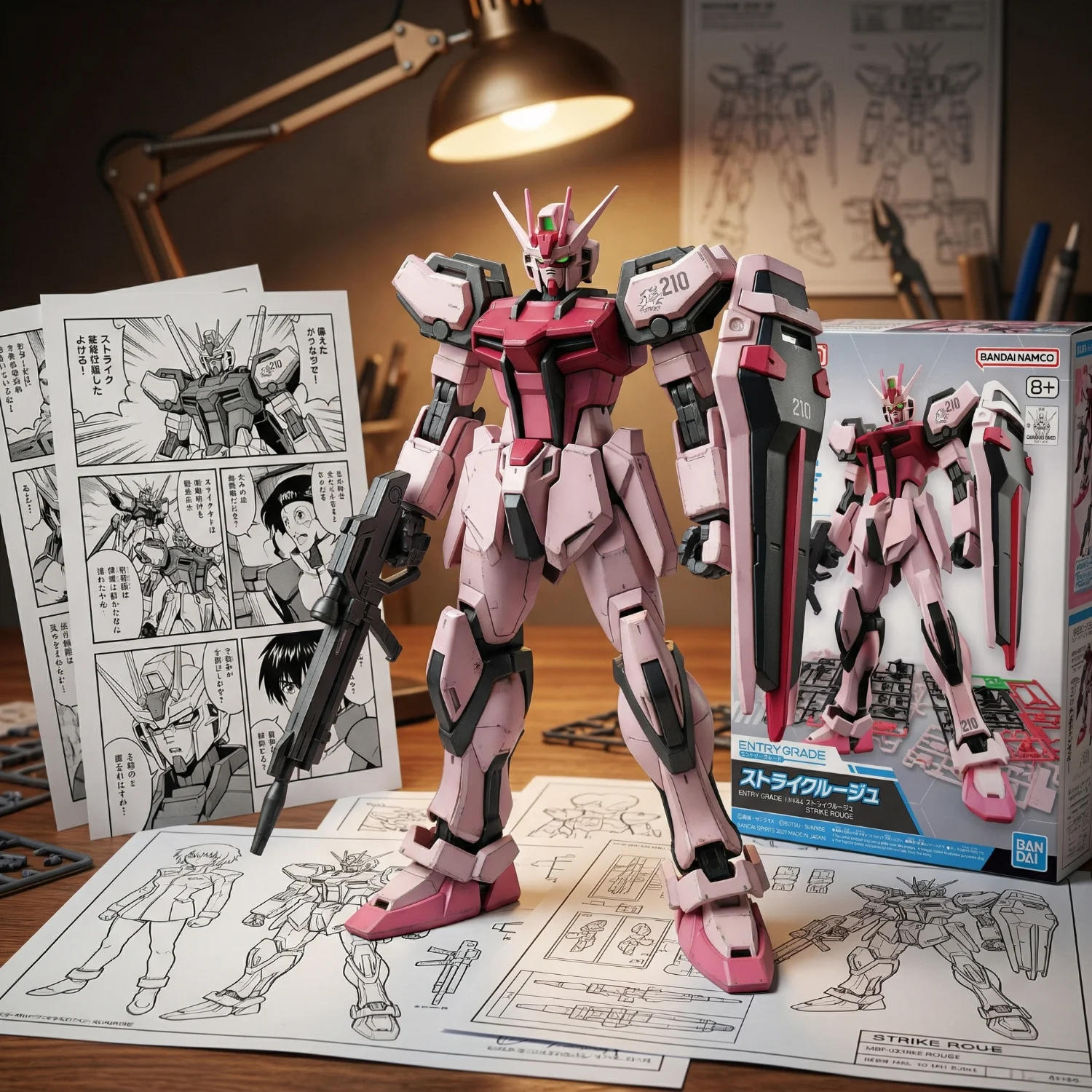 机动战士高达 强袭嫣红高达-13CM