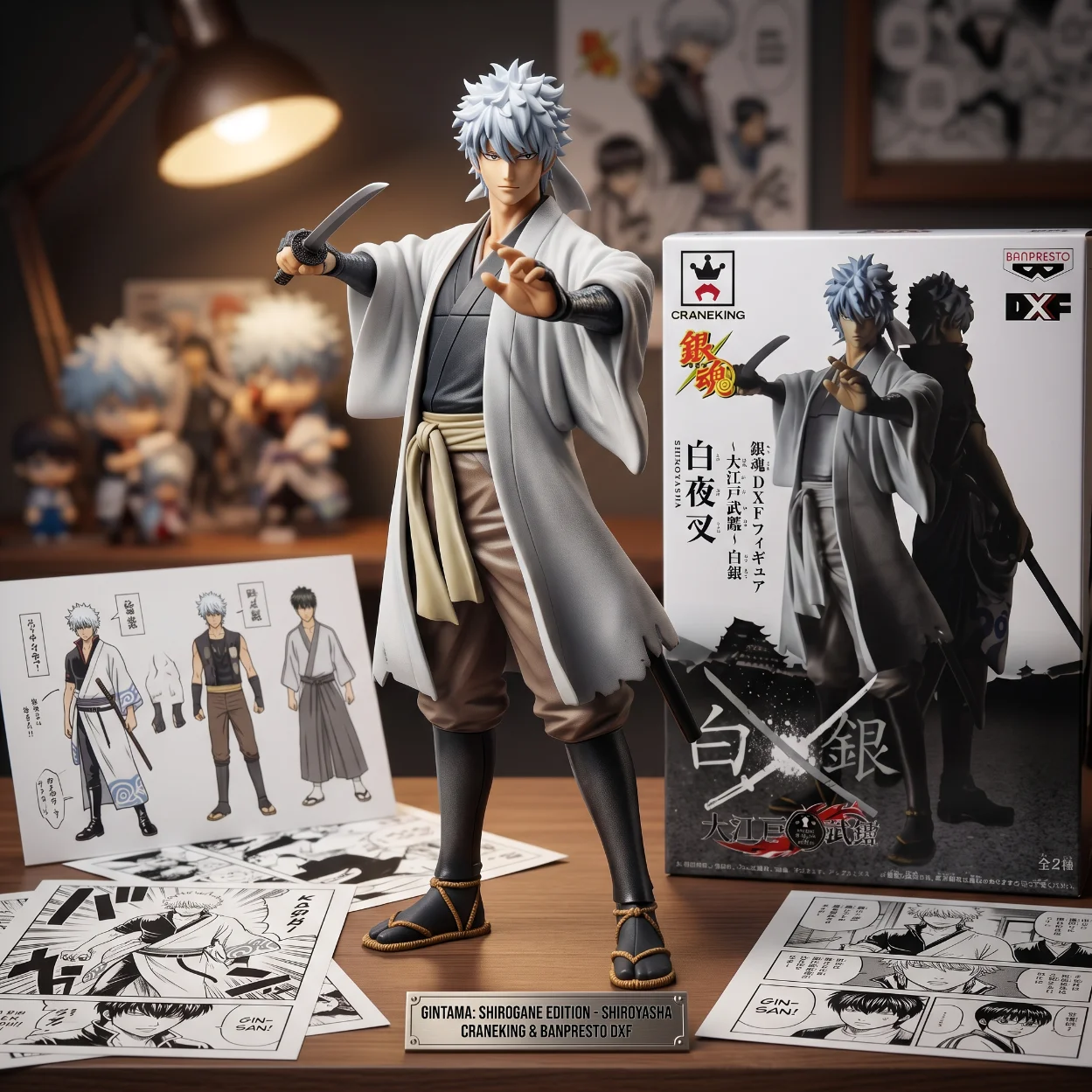 银魂 DXF 坂田银时 白夜叉-17CM