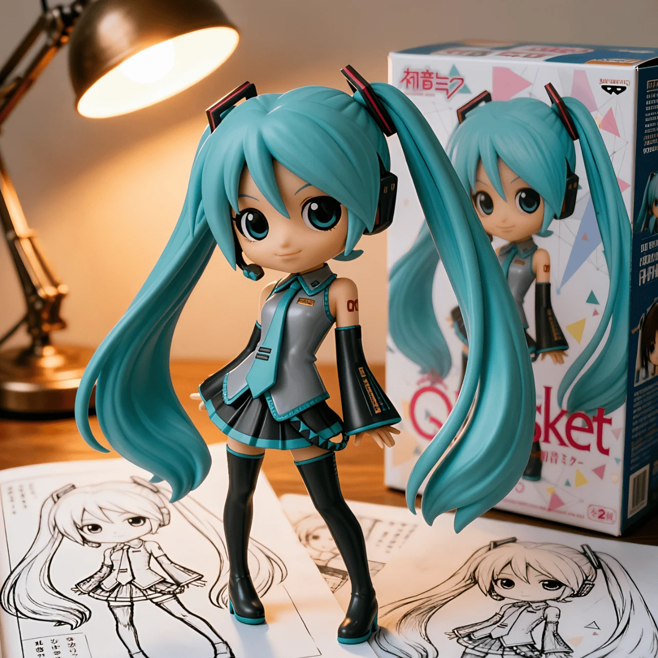 初音未来 眼镜厂 Q posket 初音未来 B款-14CM