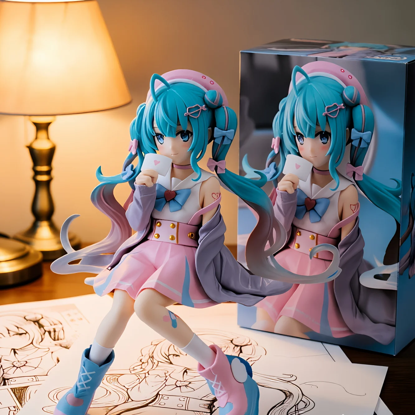 初音未来 FURYU 水手服 灰色-13CM