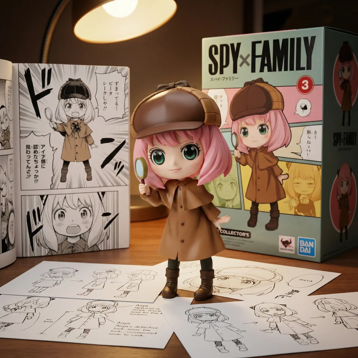 间谍过家家 眼镜厂 Qposket 阿尼亚 侦探 A款-14CM