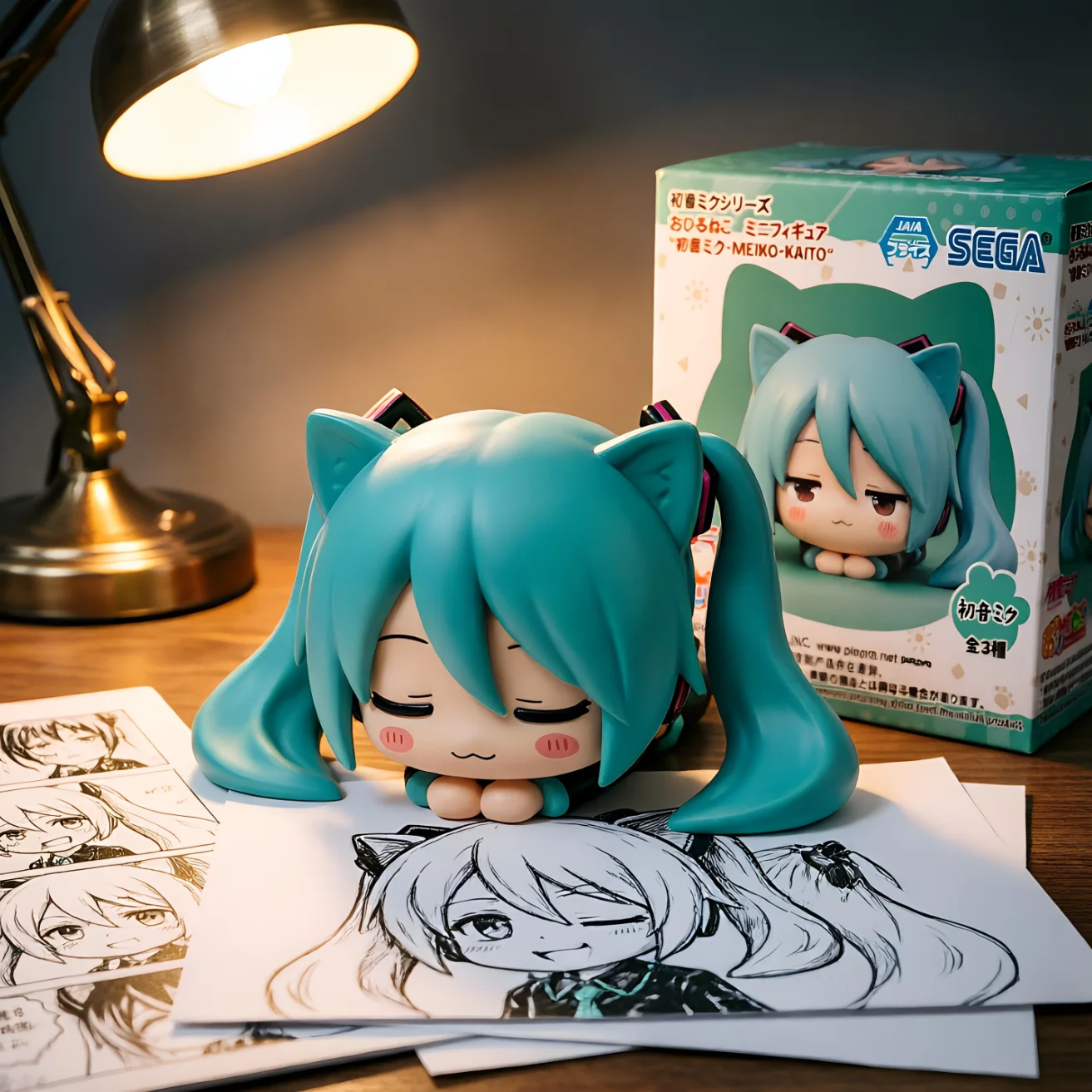 初音未来 午睡猫咪 精细人偶-5CM