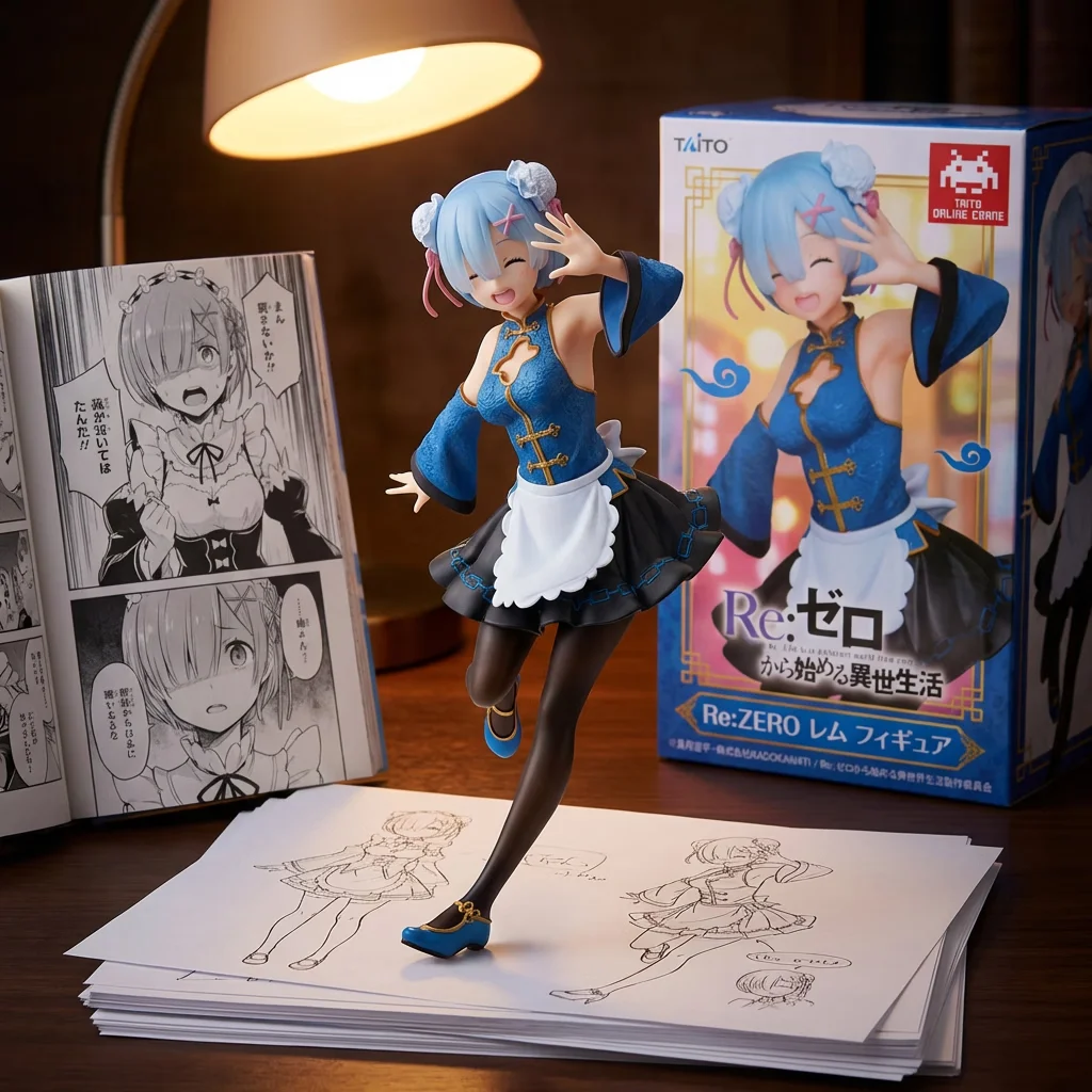 Re:从零开始的异世界生活 TAITO 旗袍女仆 蓝色 白盒-20CM