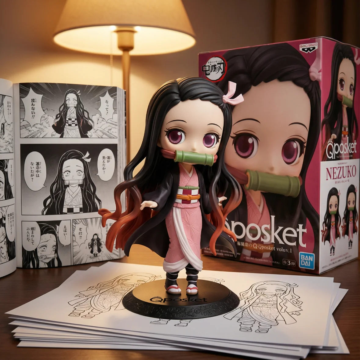 鬼灭之刃 Qposket祢豆子粉衣 -15cm