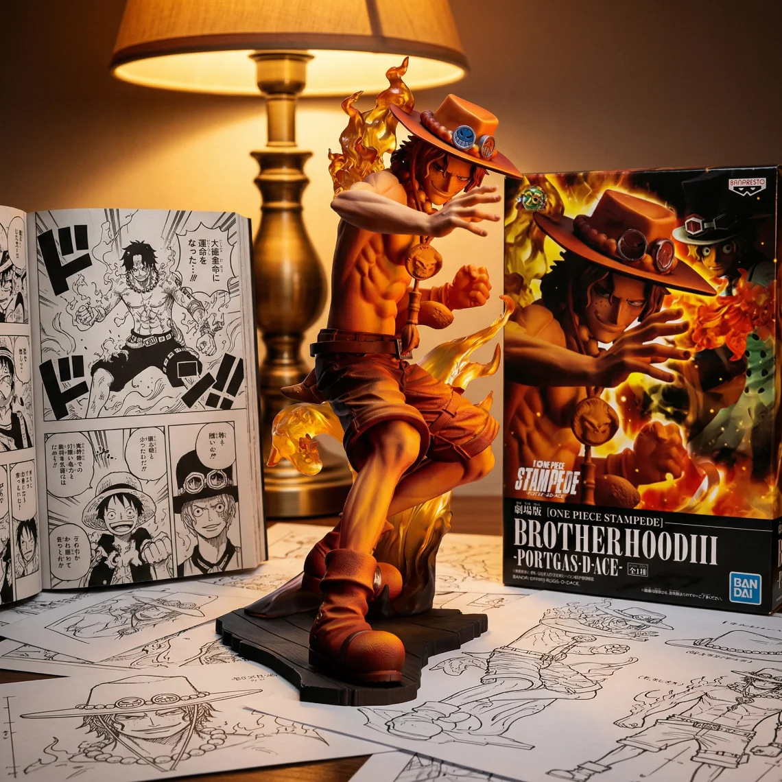 海贼王 DXF STAMPEDE 火焰羁绊 艾斯-15CM