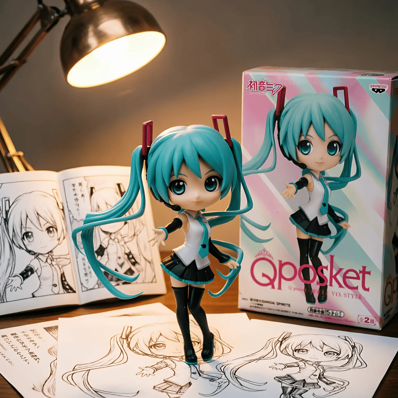 初音未来 眼镜厂 Q POSKET A款-14CM
