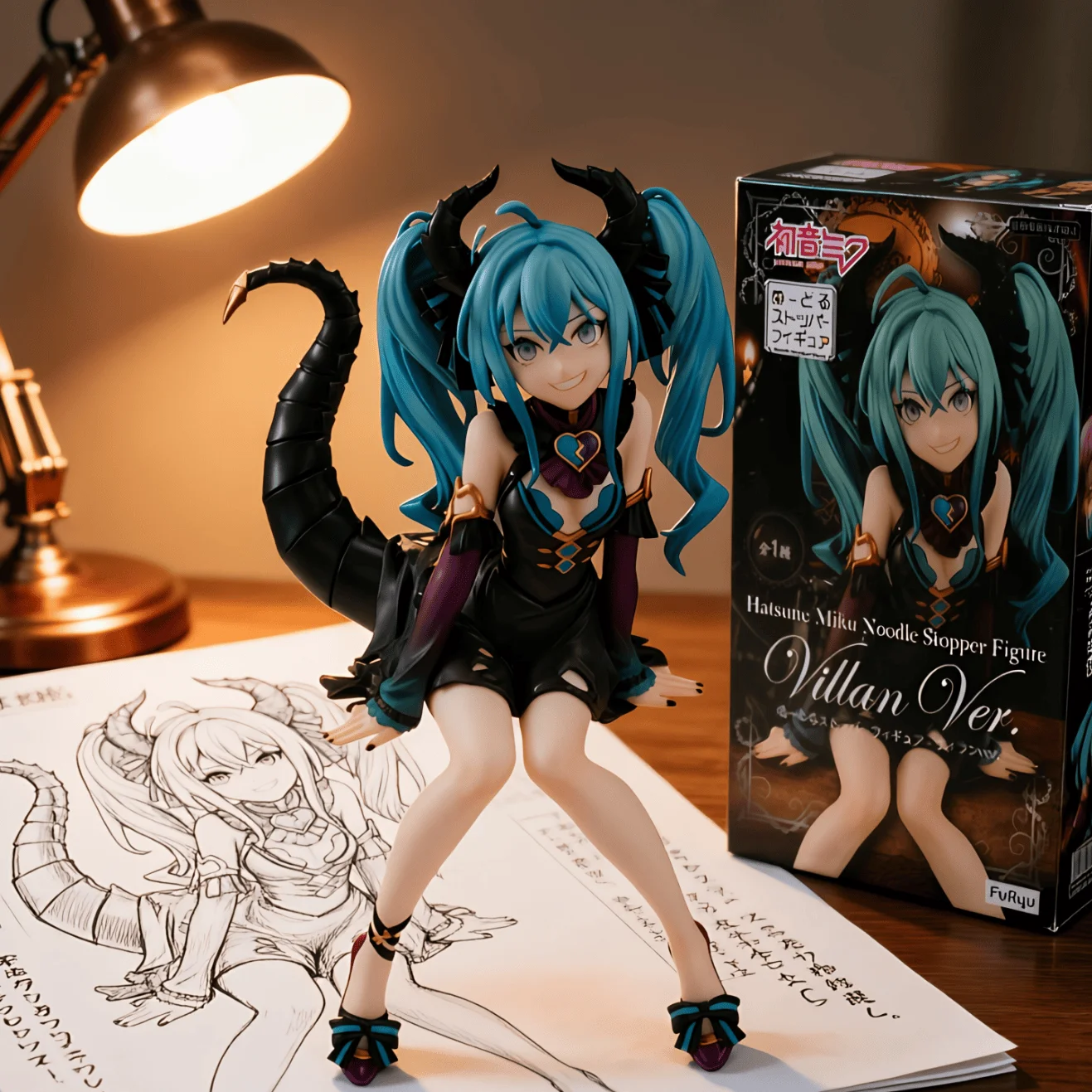 初音未来 FURYU 小恶魔 绿色-13CM