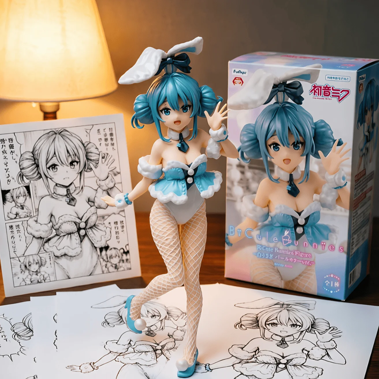 初音未来 FURYU 兔女郎白 珠光版-30CM